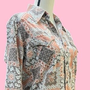 Vintage 70’s 80s Wrangler Patchwork Western Shirt